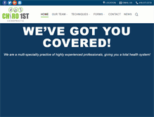 Tablet Screenshot of chiro1stchiropractic.com